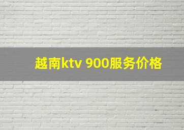 越南ktv 900服务价格